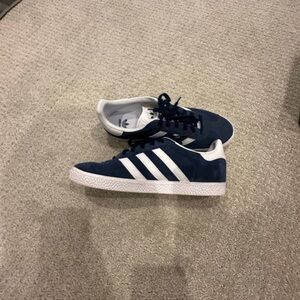 Adidas Dark Blue and White Sneakers